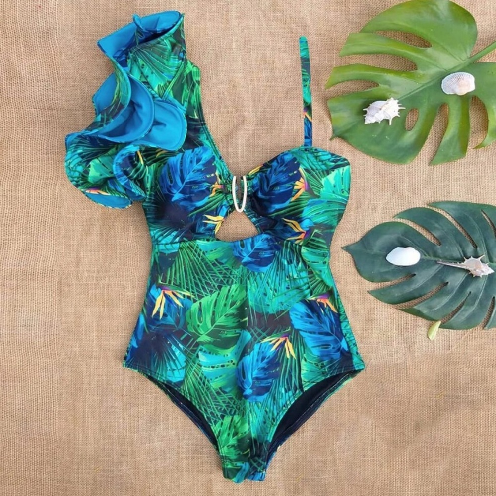 One Shoulder One Piece Swimsuit